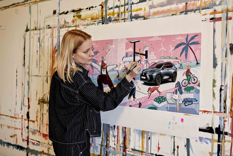 Lexus quiere que mires la ciudad con otros ojos 2 Motor16 Carla Fuentes crea su obra