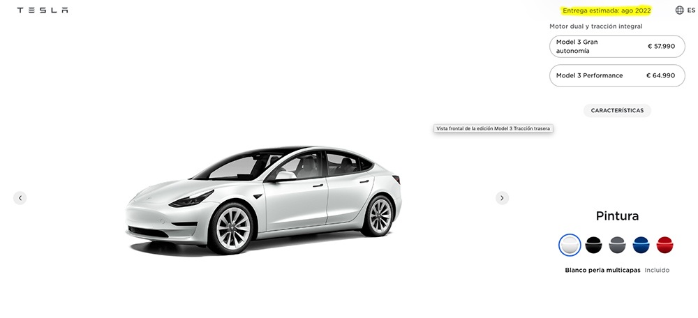 Si compras ahora un Tesla Model 3 tardarás casi un año en tenerlo 1 Motor16 tesla model3 1 Motor16