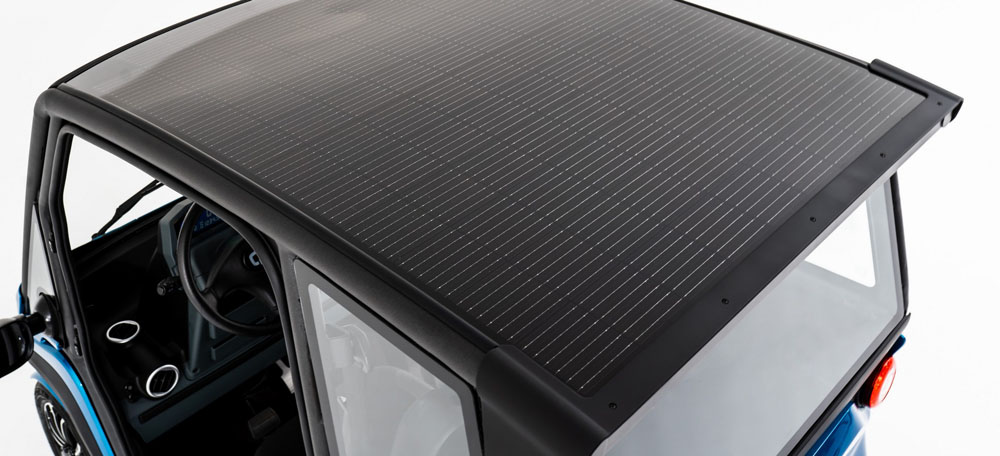 Squad Solar Car. Detalle techo solar.