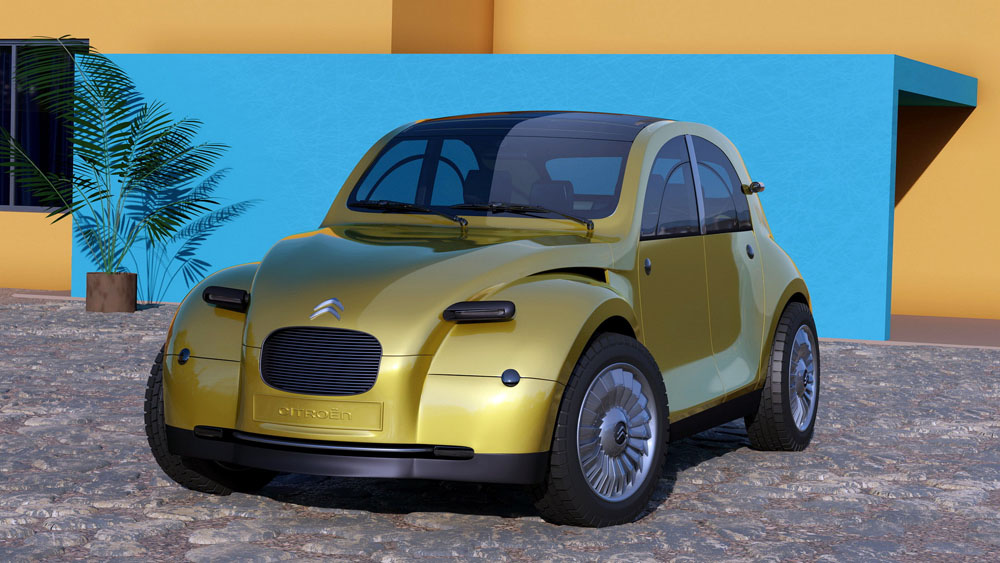 El Citroën 2CV eléctrico causaría sensación… pero parece que solo será un sueño 17 Motor16 Citroen 2CV EV by Dejan Hristov 1 Motor16