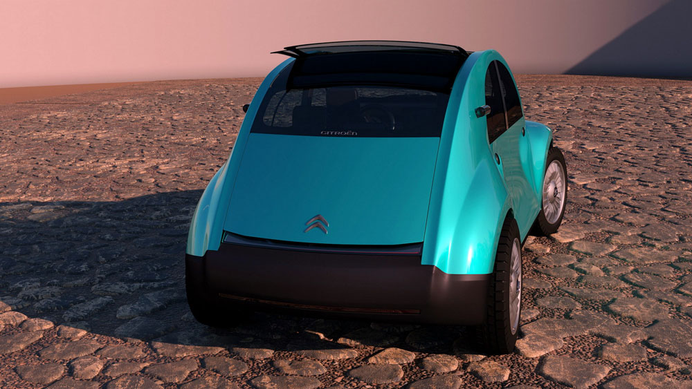 El Citroën 2CV eléctrico causaría sensación… pero parece que solo será un sueño 7 Motor16 Citroen 2CV EV by Dejan Hristov 11 Motor16