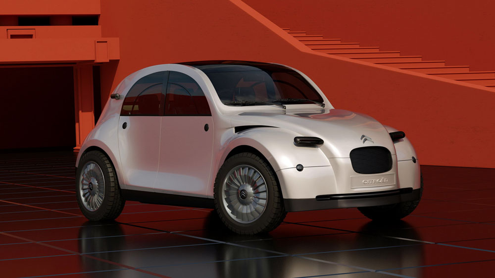 El Citroën 2CV eléctrico causaría sensación… pero parece que solo será un sueño 4 Motor16 Citroen 2CV EV by Dejan Hristov 15 Motor16