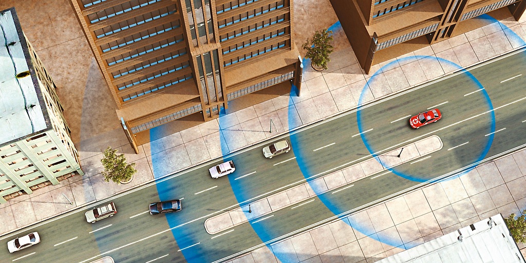 Sistema Car-to-X de Mercedes-Benz.