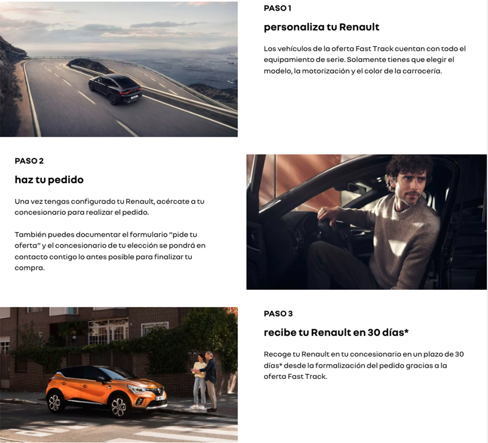 ¿Quieres un Renault Mégane o un Arkana? Los tendrás en menos de 30 días 59 Motor16 La compra se realiza en tres pasos.