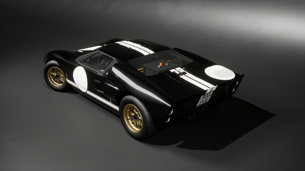 Everrati Superformance GT40 eléctrico. Imagen estudio trasera.