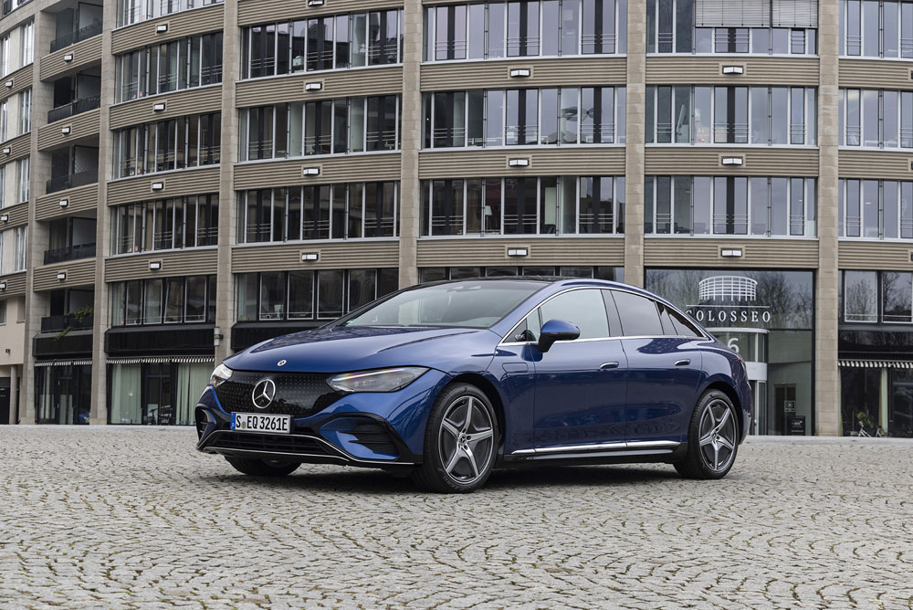 EQE 500 4Matic. Imagen estática frontal.