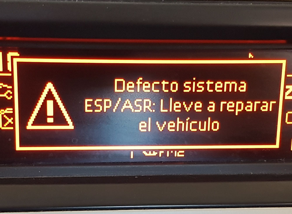 Aviso de sistema averiado