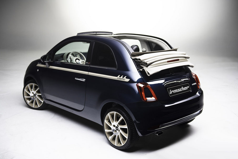 Irmscher saca el lado deportivo al simpático Fiat 500 2 Motor16 Irmscher Fiat 500C Sail. Imagen estudio trasera.