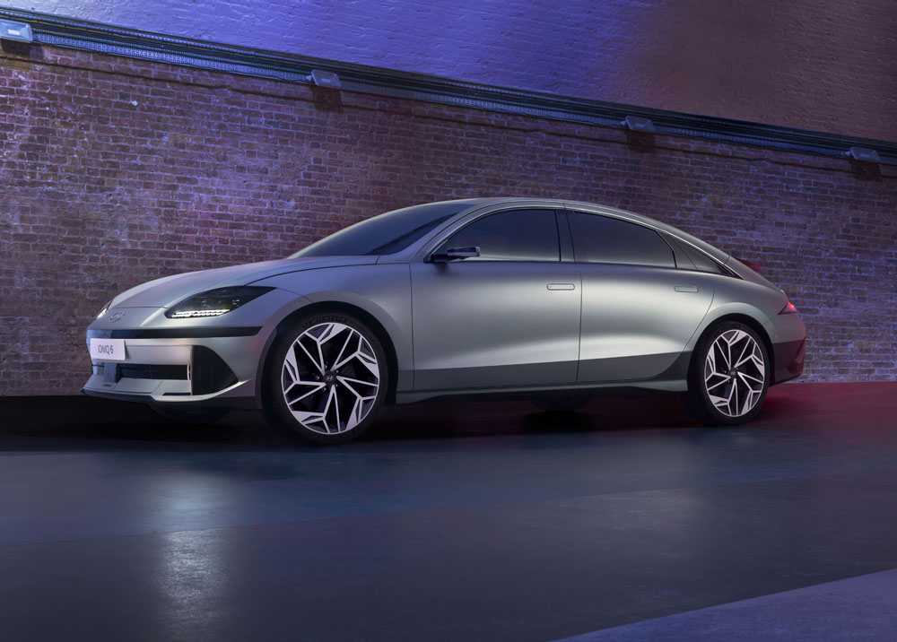 Los secretos del Hyundai Ioniq 6 quedan al descubierto 1 Motor16 Hyundai Ioniq 6. Imagen exterior lateral.