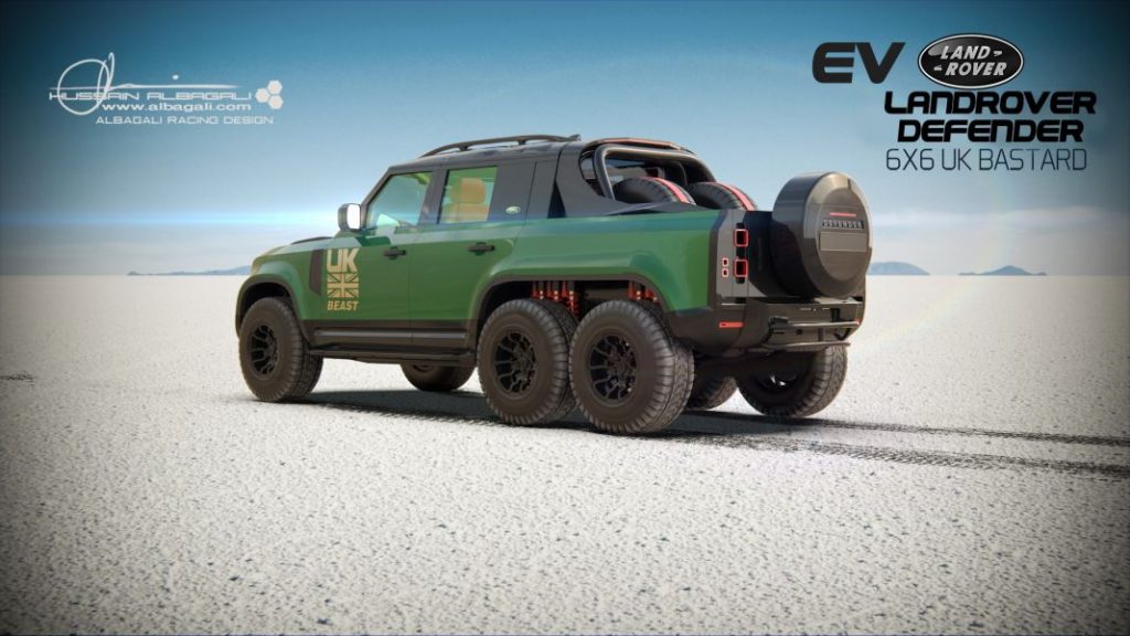 Land Rover Defender 6x6, un monstruo virtual  6 Motor16 LRLand Rover Defender 6x6 UK Bastard Renderings 3 1 Motor16