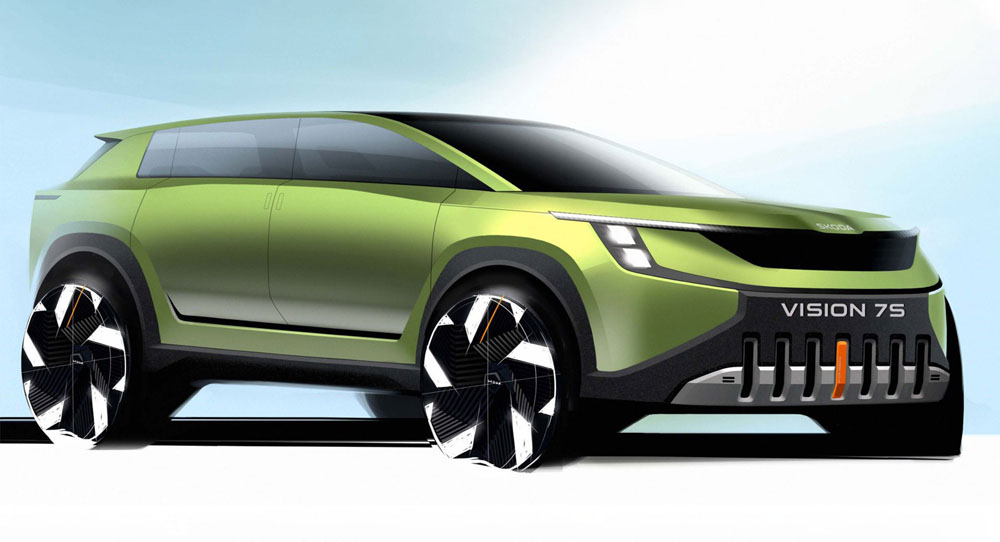 Skoda Vision 7S: el primer boceto del nuevo SUV eléctrico 3 Motor16 Skoda Vision 7S 2 Motor16