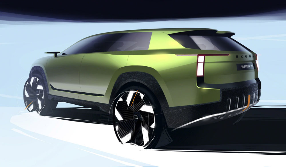 Skoda Vision 7S: el primer boceto del nuevo SUV eléctrico 1 Motor16 Skoda Vision 7S Motor16
