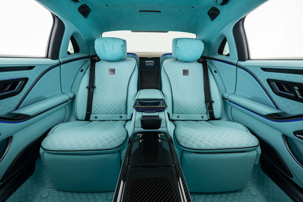 Mercedes-Maybach S 580 Brabus. Imagen asientos traseros.