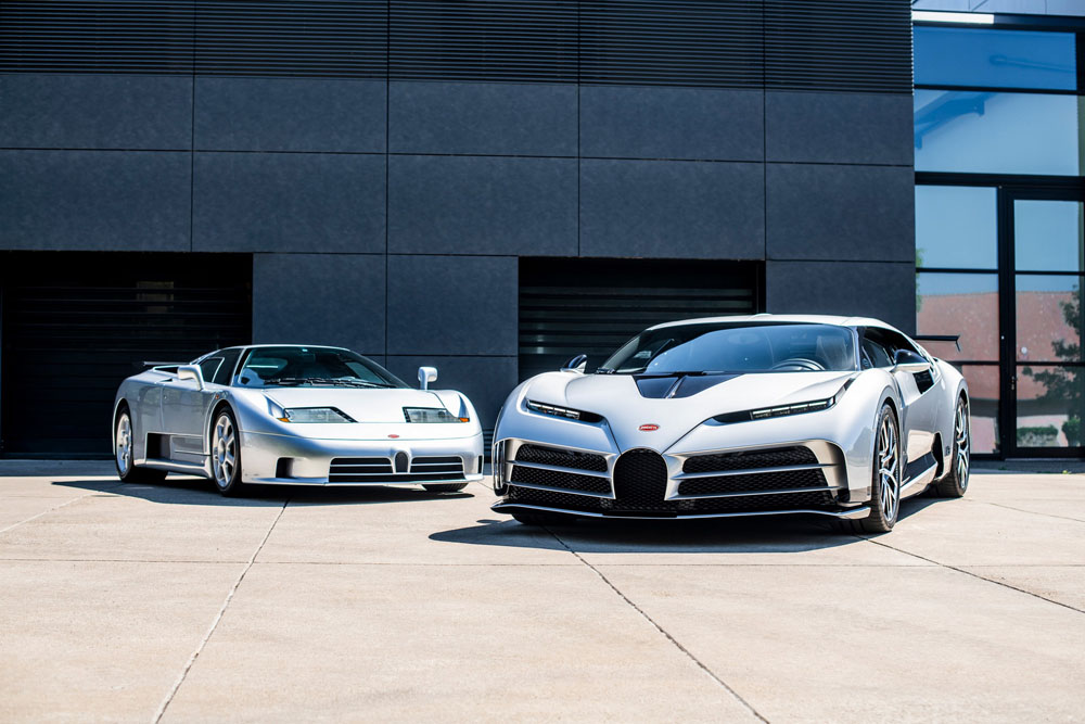2022 Bugatti Centodieci. Bugatti EB110SS. Imagen.