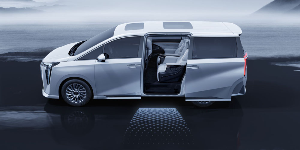 GAC M8. Un monovolumen entre el lujo y la fealdad 1 Motor16 GAC M8. Imagen perfil.