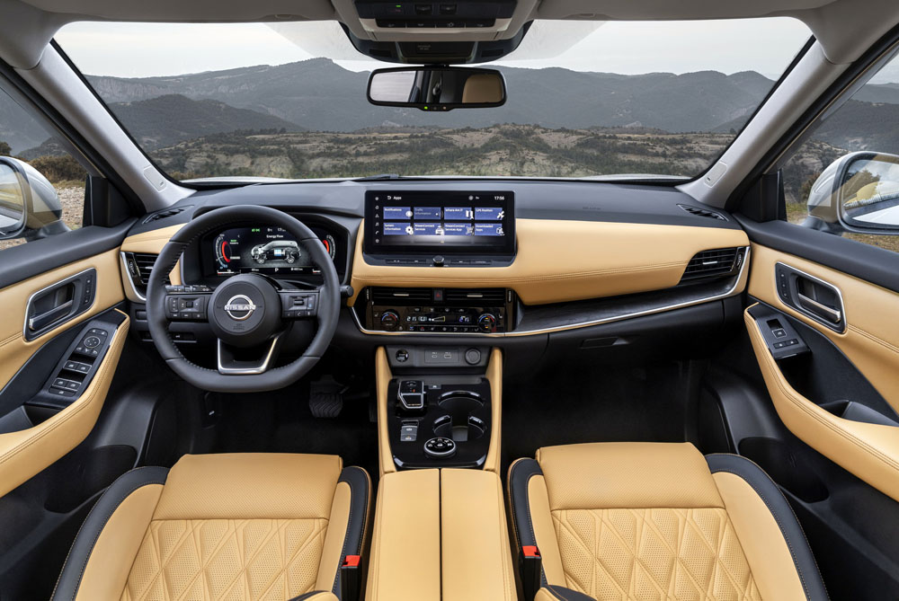 Mas de 40.000 euros cuesta la versión de acceso del nuevo Nissan X-Trail 2 Motor16 2022 Nissan X-Trail. Imágen salpicadero.
