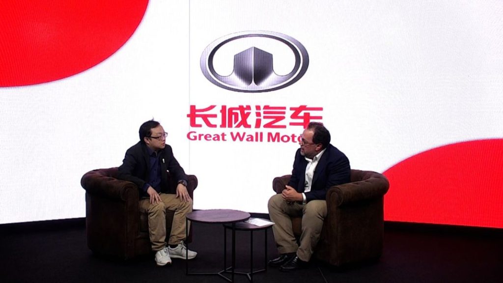 Jonhson Qiang, vicepresidente ejecutivo de Great Wall Motor en Europa, durante la entrevista.