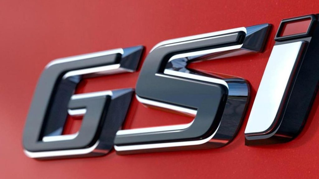 Emblema Opel GSI. Imagen.
