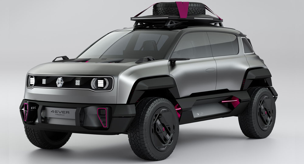El Renault 4 Latas más aventurero es este 4Ever Trophy Concept 1 Motor16 Renault 4Ever Trophy Concept. Imagen frontal.