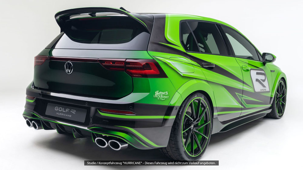 Este Volkswagen Golf R es más potente y ligero que un 911 GT3 1 Motor16 Volkswagen Golf R Hurricane. Imagen estudio trasera.