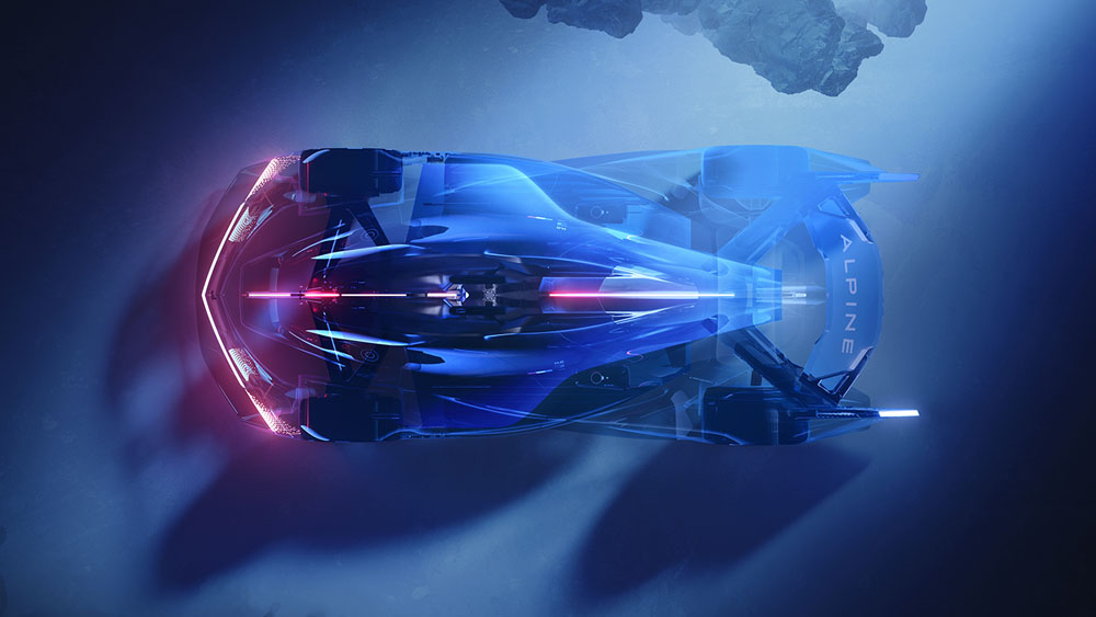 Alpine Alpenglow: visión de futuro 1 Motor16 Alpine Alpenglow. Imagen superior.