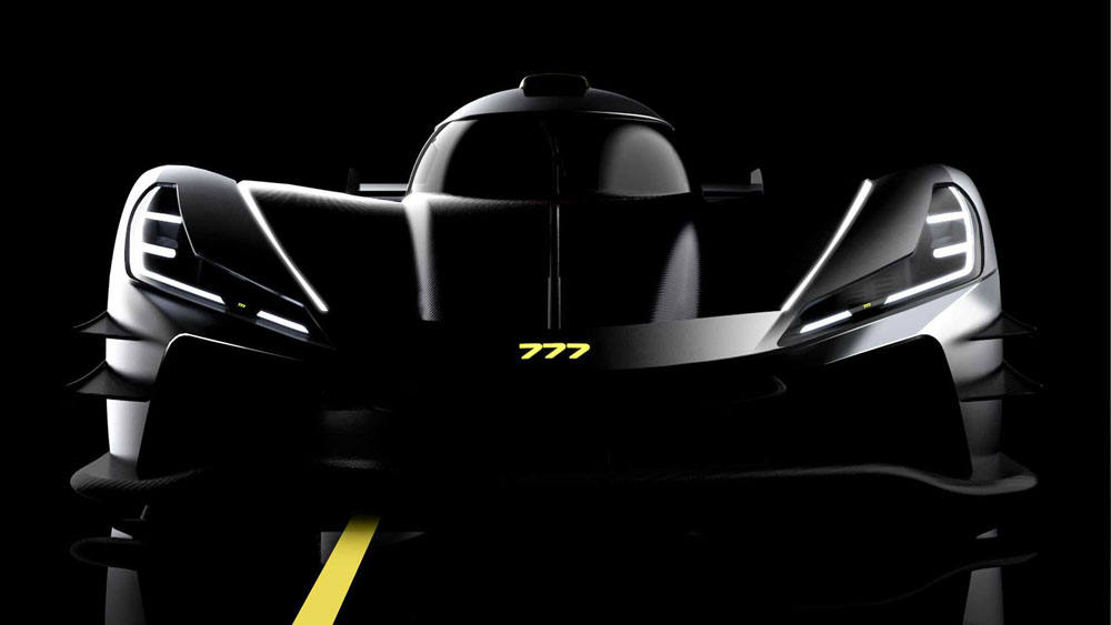 777 Hypercar. Imagen estudio frontal.