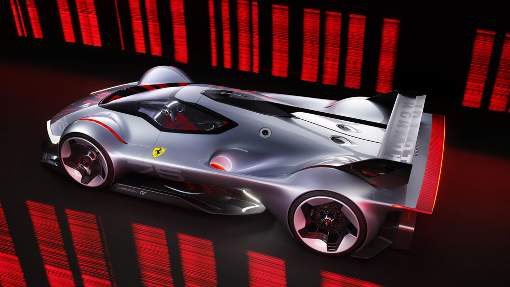 Ferrari Vision Gran Turismo. Imagen estudio lateral.