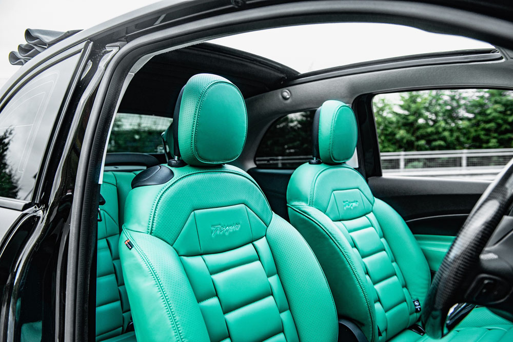 El Fiat 500e más exclusivo lo firma Kahn Design 2 Motor16 Kahn Fiat 500e. Imagen asientos.