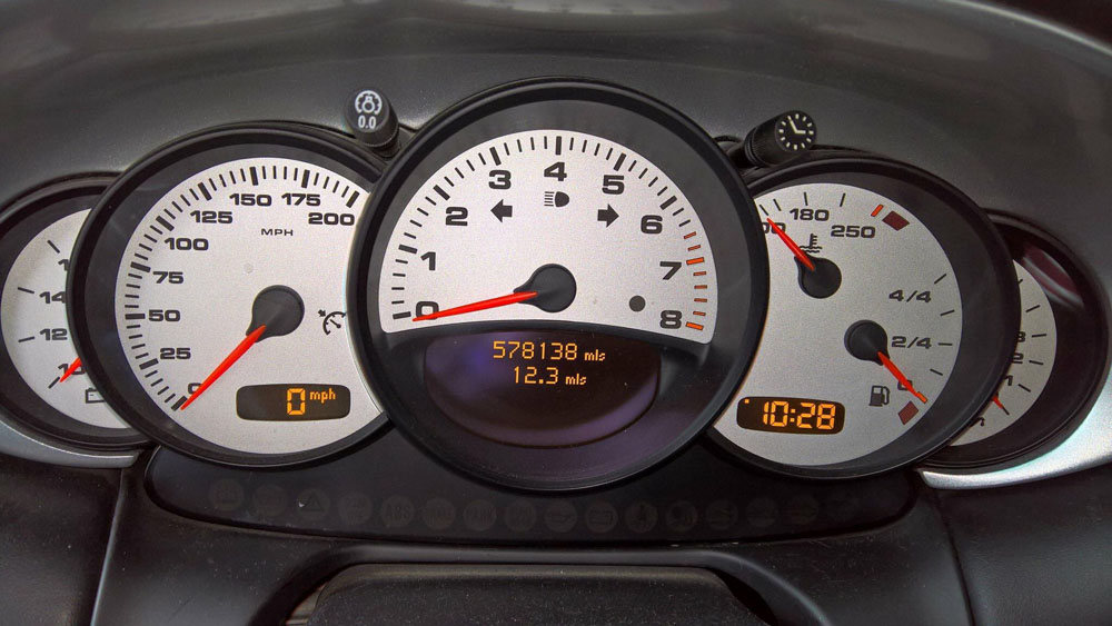 Porsche 911 Turbo kilómetros. Imagen cuadro.