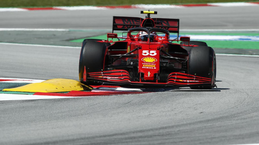 Monoplaza Fórmula 1 Ferrari. Imagen movimiento.