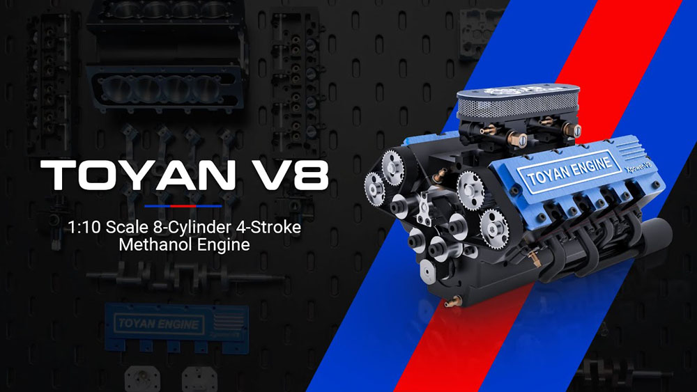 Motor Toyan V8 escala