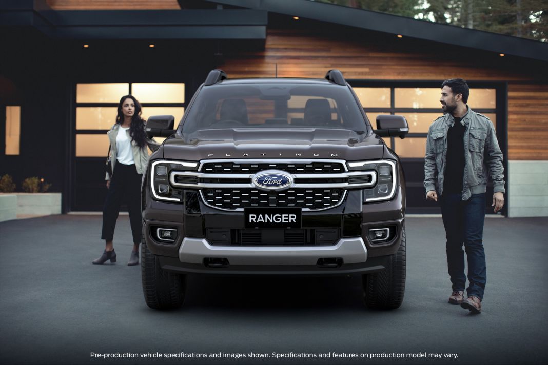 Ford Ranger Platinum. Imagen frontal.