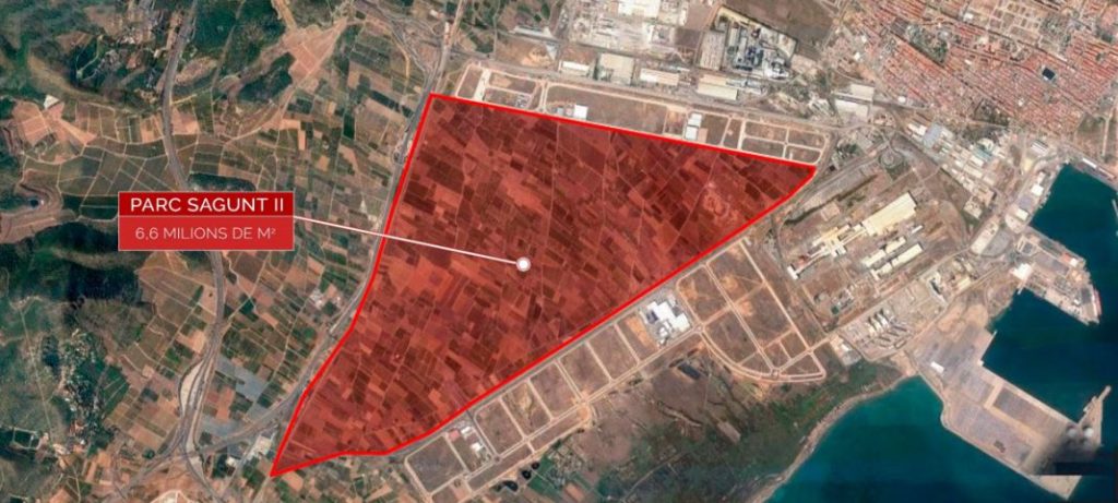 Terrenos para la gigafactoría de Volkswagen en Sagunto.