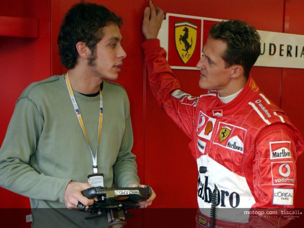 Valentino Rossi y Michael Schumacher