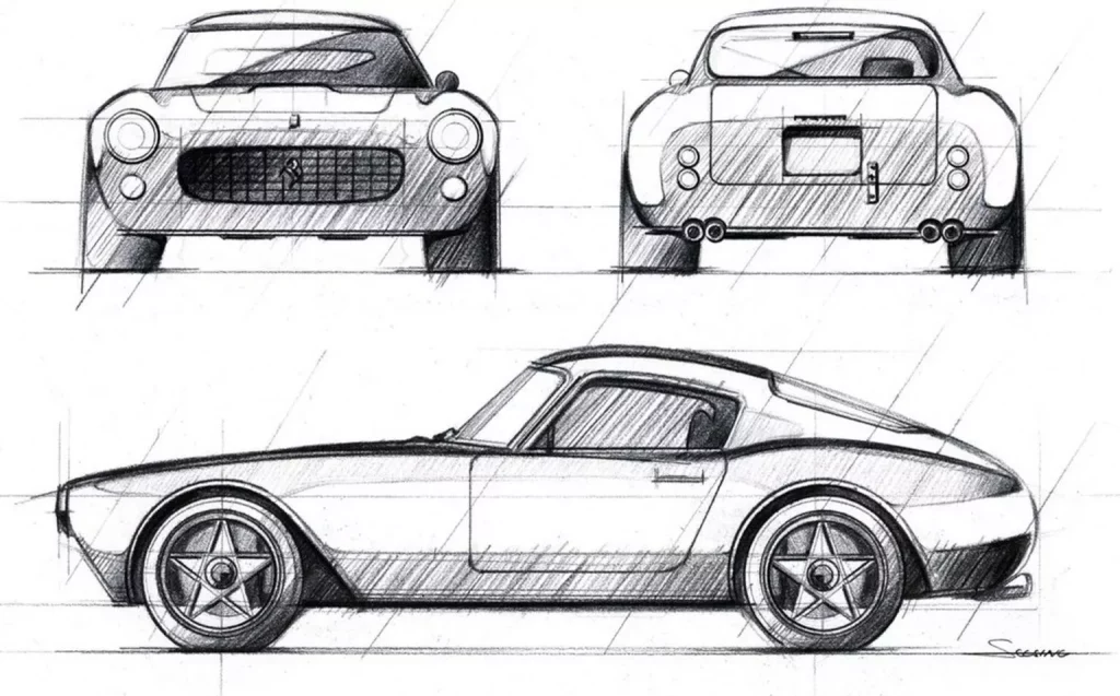 Forge Design Ferrari 250 GT SWB. Imagen boceto.