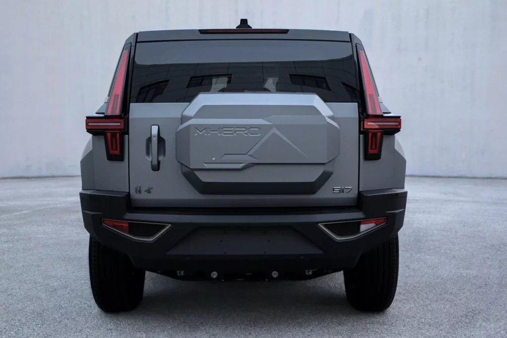 Mengshi M-Terrain EV. Imagen estática trasera.