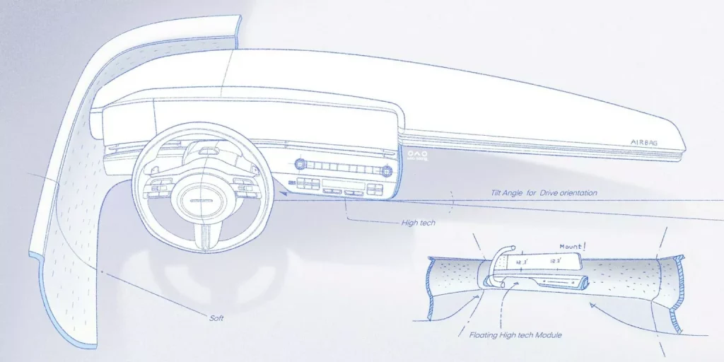2023 Hyundai Kona bocetos interior 3 Motor16