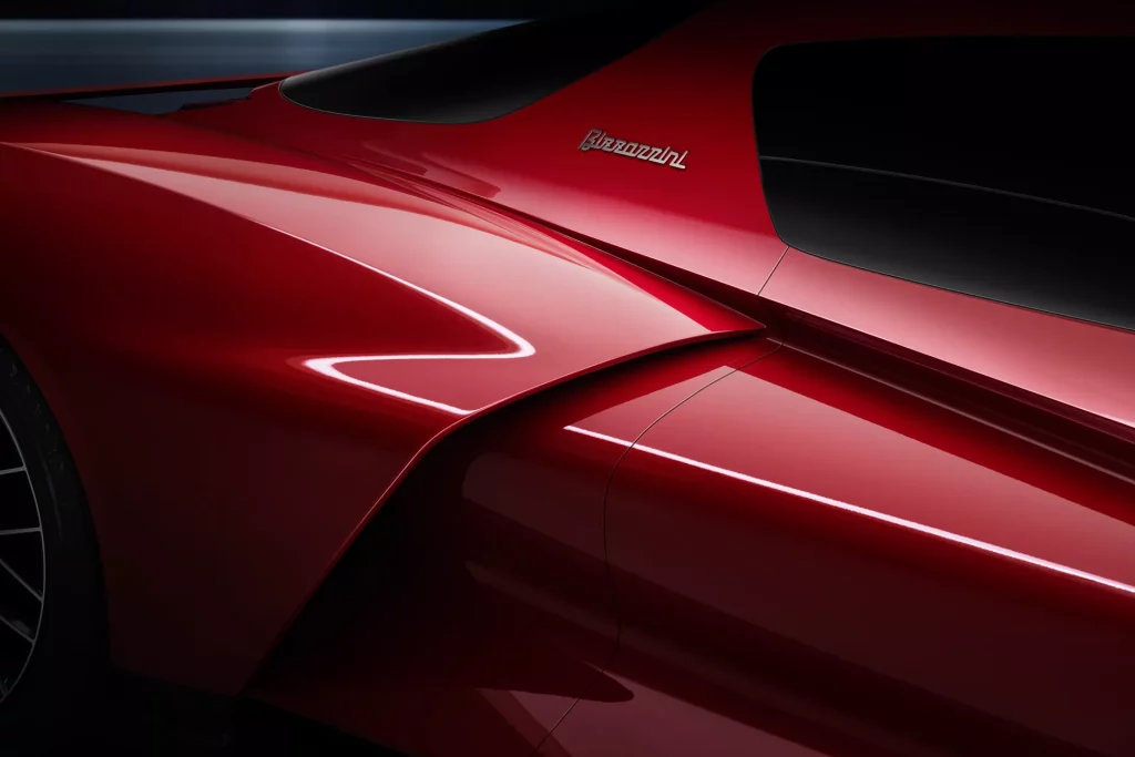 Tras su 5300 GT Corsa Revival, Bizzarrini prepara este Giotto 2 Motor16 2023 Bizzarrini Giotto Teaser. Imagen detalle.