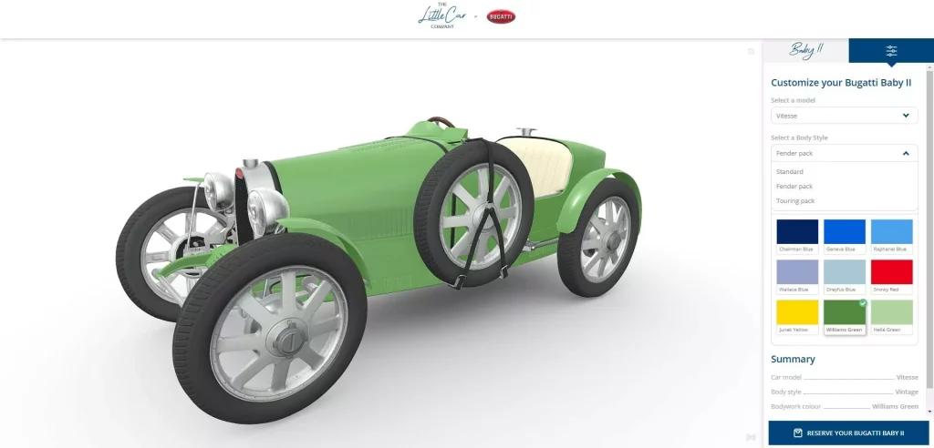 2023 Bugatti Baby II Configurator 5 Motor16