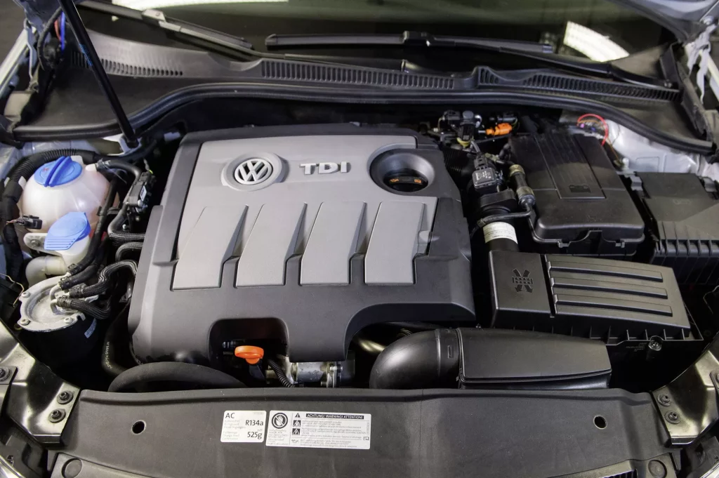 2023 Dieselgate. Imagen motor TDI Volkswagen.