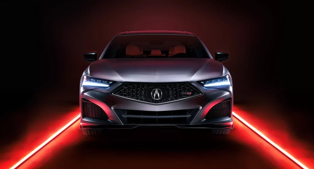 2023 Acura TLX Type S PMC Edition. Imagen estática frontal.