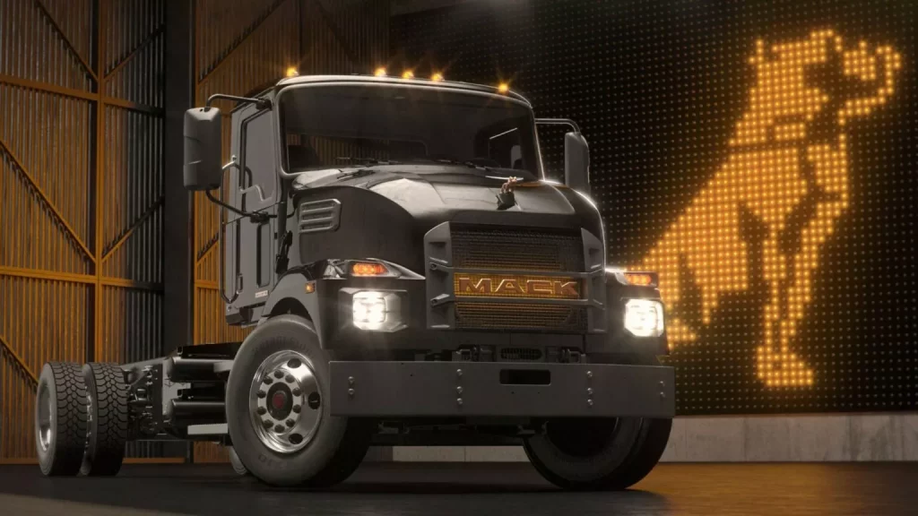 2023 Mack MD Electric. Imagen estática frontal.