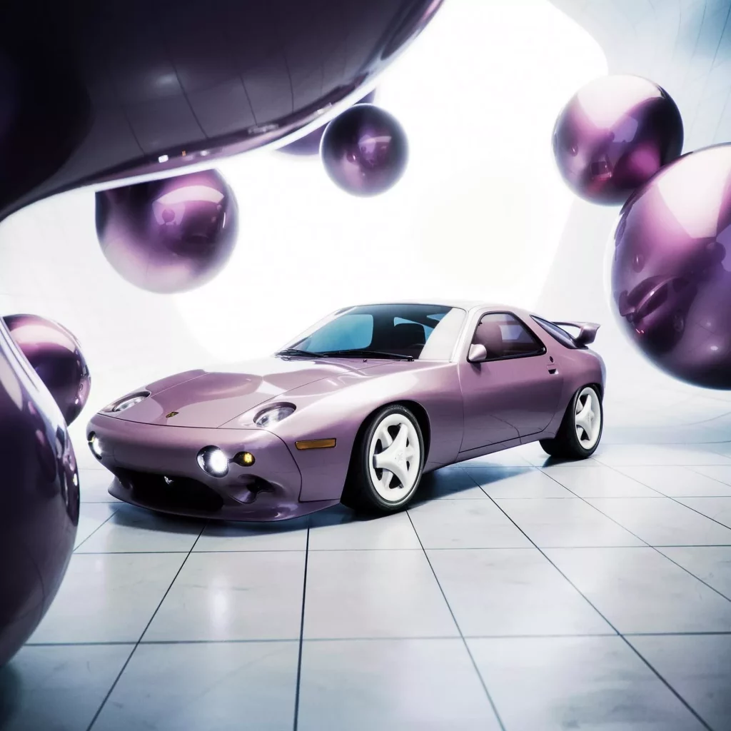 2023 Porsche 928 Nebula. Imagen estática delantera.