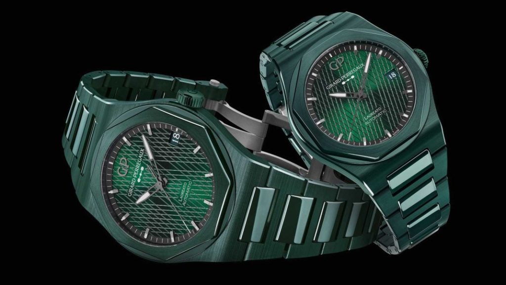 Girard-Perregaux Laureato Green Ceramic Aston Martin Edition. El color no es casualidad 2 Motor16 2023 Girard-Perregaux Aston Martin Laureato. Imagen 38 y 42 milímetros.