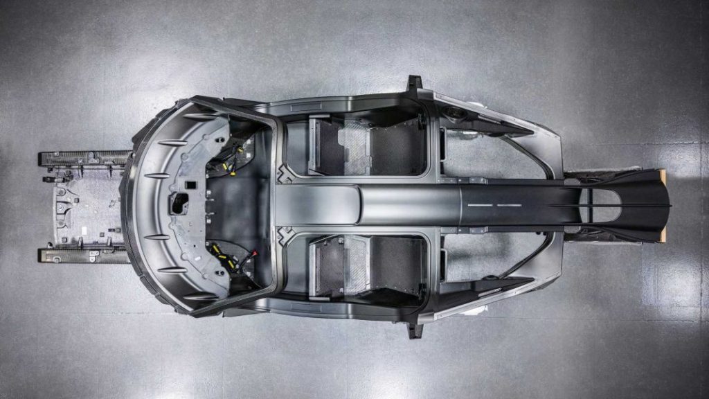 El primer GMA T.50 ya es una realidad 2 Motor16 2023 GMA T.50. Imagen chasis.
