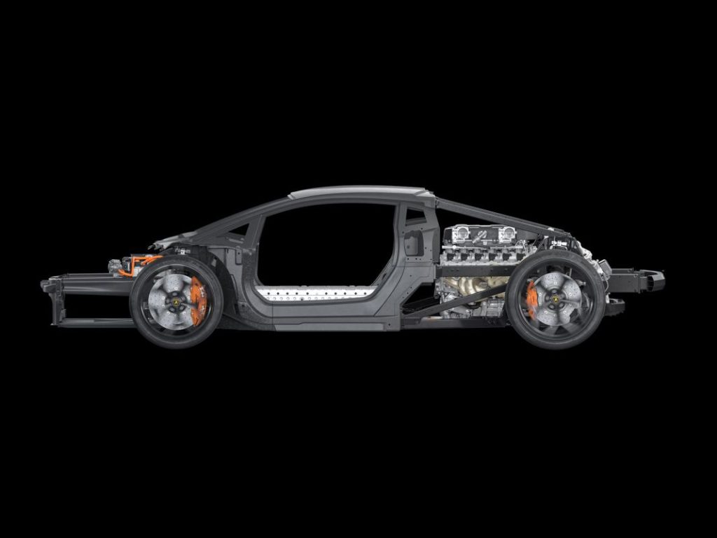 Lamborghini LB744: así es su estructura de carbono 2 Motor16 2023 Lamborghini LB744 Chasis. Imagen perfil.