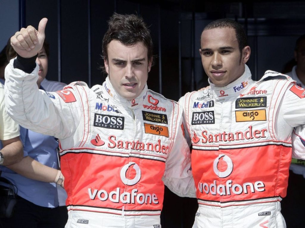 Fernando Alonso y Lewis Hamilton McLaren F1.