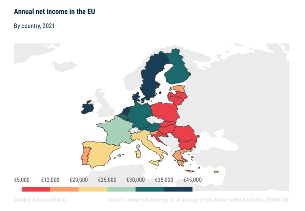 El coche eléctrico, a dos velocidades en Europa: los ingresos de las familias condicionan la compra 152 Motor16 niveles de renta de los paises UE ACEA 1 Motor16