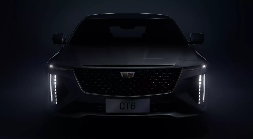 2023 Cadillac CT6 China. Imagen estudio frontal.