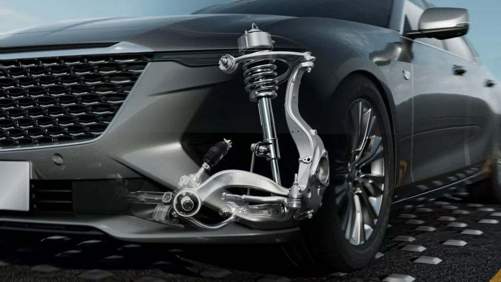 2023 Cadillac CT6 China. Imagen detalle suspensión